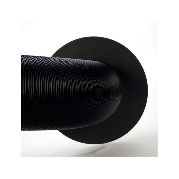 Wandrosette für Aluflexrohr 25mm Isoliert 100 mm, schwarz