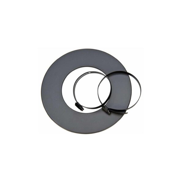 Wandrosette für Aluflexrohr 50 mm, schwarz