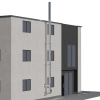 Edelstahlschornstein Bausatz doppelwandig DESIGN 9,30 m, &Os