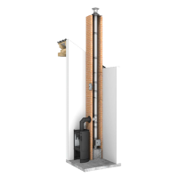 Schornsteinsanierung Edelstahl Bausatz einwandig 0,6mm, 5m 1