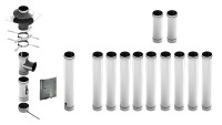 Schornsteinsanierung Edelstahl Bausatz einwandig 0,6mm, 11m 