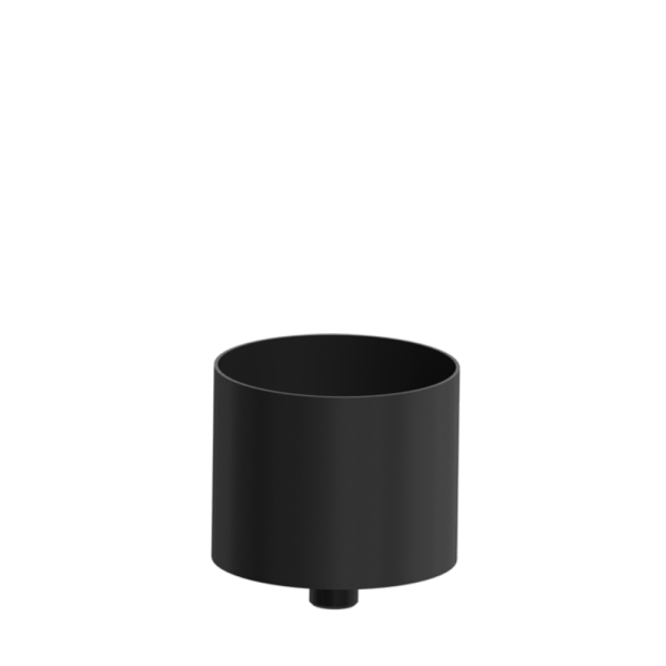 Pelletrohr SlimLine Rußfang / Kondensatschale schwarz 80 mm
