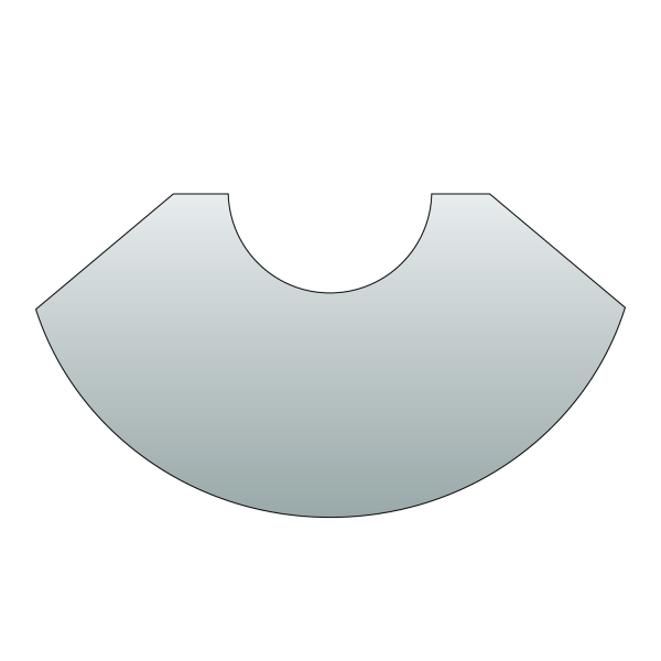 Glas-Vorlegeplatte für runde Kaminöfen groß 1347 x 500 mm (Oranier/Justus)
