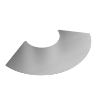 Vorlegeplatte Alu, passender Radius, 1,5 mm, C-Kante fü
