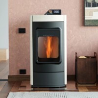 Pelletofen Austroflamm Pellarno Speckstein Stahl titan 2